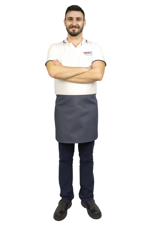 Hall teenindusapron pikkus 40 cm