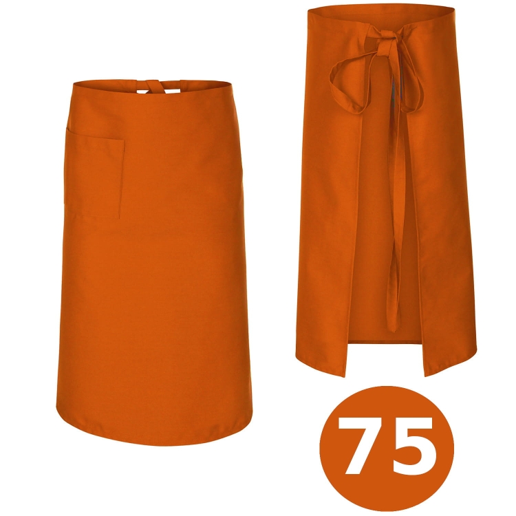 Pikk oranž kokkade põll.