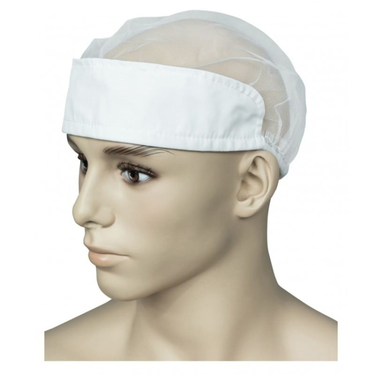 Valge tüllist müts kummipaelaga