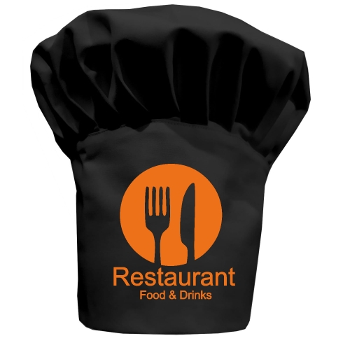 Koka müts Restaurant Food&Drinks sinu tekstiga