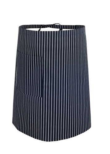 Tumesinine kokkade põll 50 cm valgete triipudega.