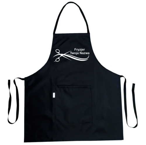 Veekindel juuksuri eesriie 'Kuldne käärid' graafikaga