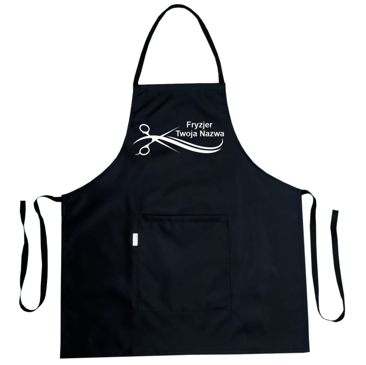 Veekindel juuksuri eesriie 'Kuldne käärid' graafikaga