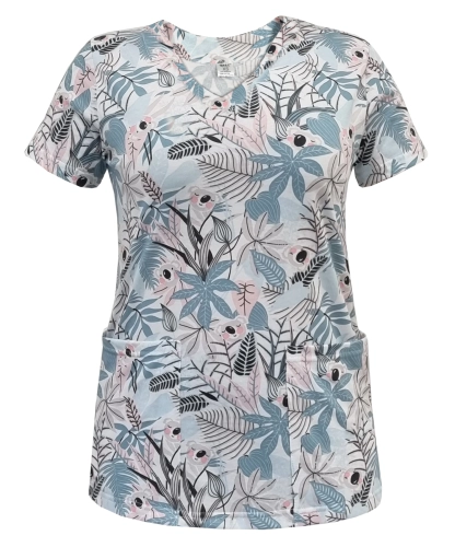 Wzór W7 bluzy medycznej z elastycznej bawełny