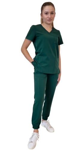 Komplet medyczny damski zielona butelka