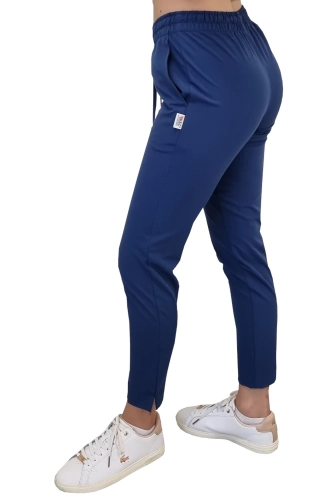 Damskie spodnie medyczne BASIC PREMIUM w kolorze granatowym
