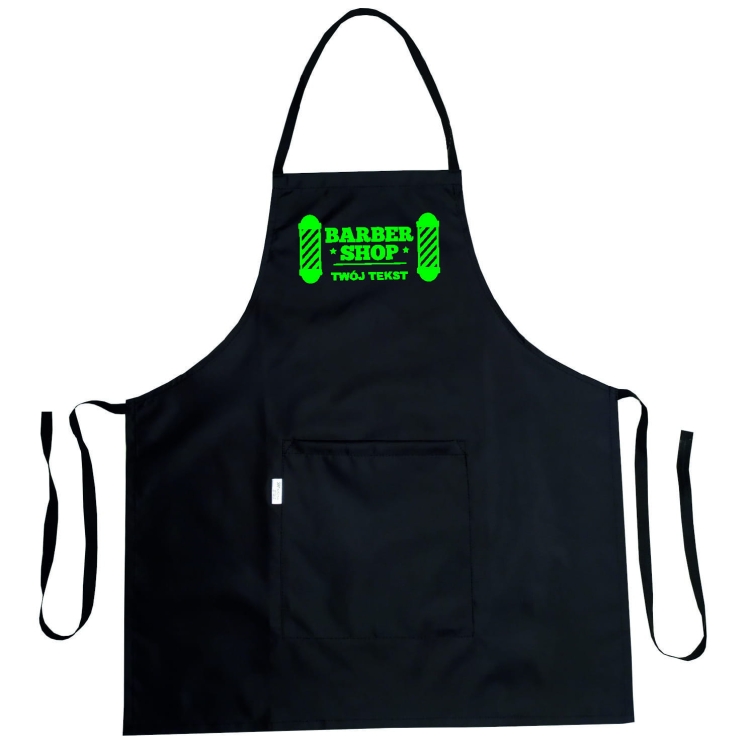 Fartuch fryzjerski z grafiką 'Barber Shop' wodoodporny