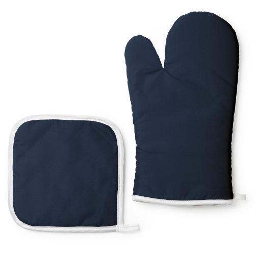 Rękawica kuchenna z łapką granatowa zestaw