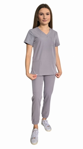 Komplet medyczny damski ciemny szary