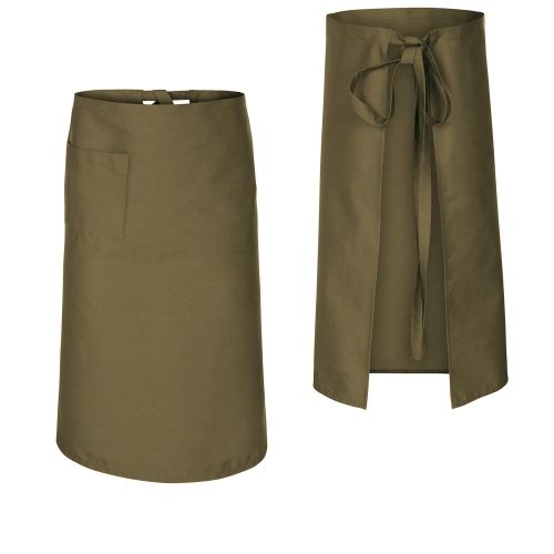 Zapaska kucharska beżowa o długości 75 cm