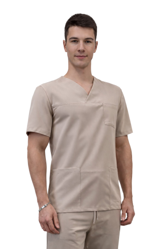 Męska bluza medyczna beżowa Cherokee Stretch