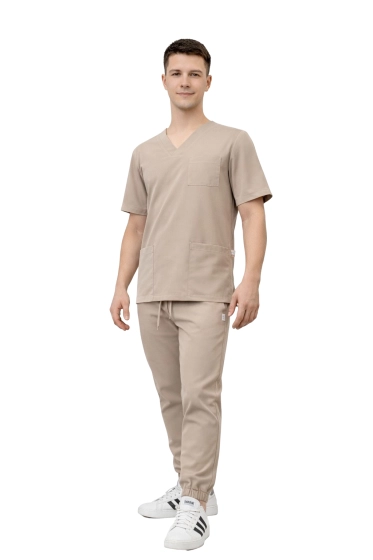 Meeste meditsiiniline komplekt Cherokee Stretch – beežid scrubs