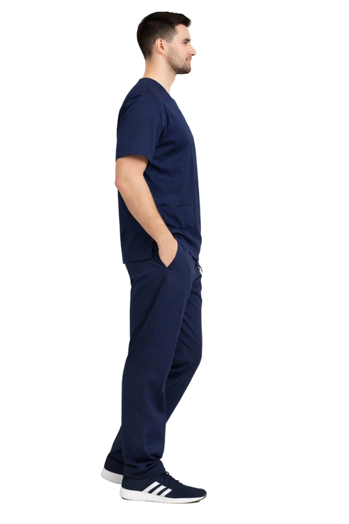 Granatowy komplet medyczny męski CLINIC SLIM