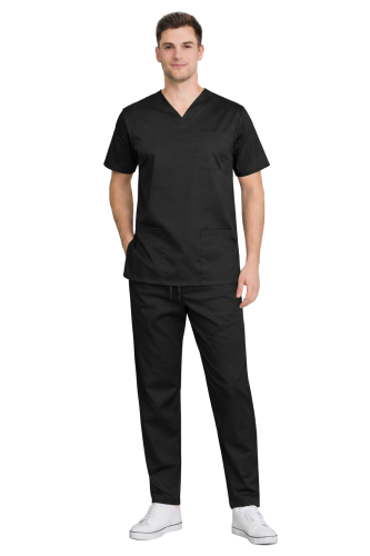 Komplet medyczny męski czarny elastyczny