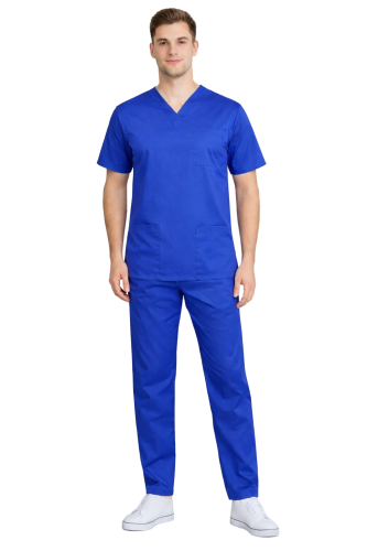 Komplet medyczny męski chabrowy elastyczny