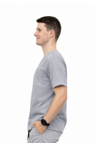 Ciemno szara bluza medyczna męska Cherokee Stretch