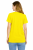 T-shirt damski krótki rękaw 100% bawełna kolor żółty widok z tyłu.png