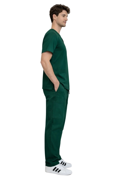 Komplet męski medyczny zielona butelka BASIC PREMIUM widok z boku.png