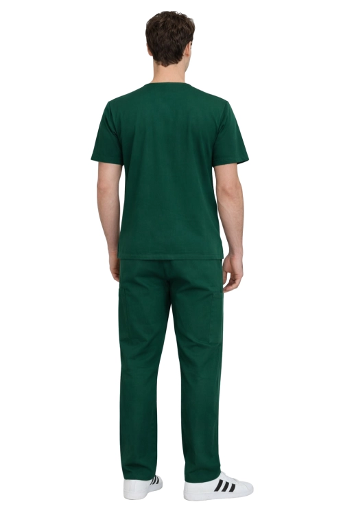 Komplet męski medyczny zielona butelka BASIC PREMIUM widok z tyłu.png