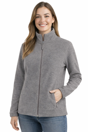 Bluza polarowa damska polar zapinany na zamek szary.png