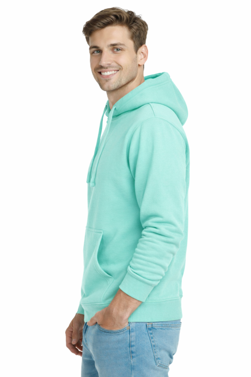 Bluza-dresowa-męska-z-kapturem-i-kieszeniami-kolor-turkus-widok-z-boku.png