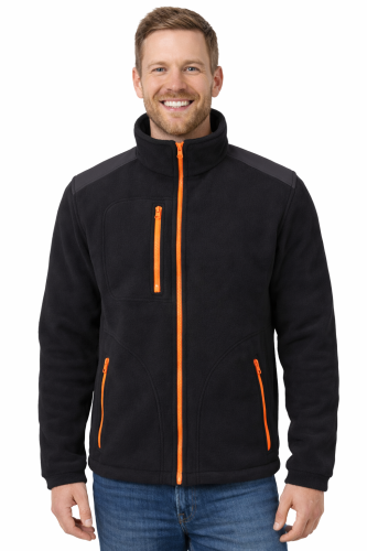 Bluza polarowa czarny z pomarańczowymi wstawkami gramatura 360.png