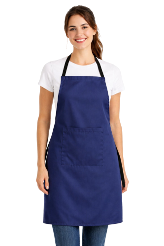 Fartuszek fryzjerski wiązany z tyłu granatowy.png