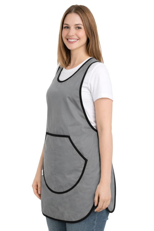 Fartuszek-kuchenny-kolor-szary-z-lamowka-i-kieszenia-widok-z-boku.png
