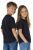 T-shirt dziecięcy dla chłopca i dziewczynki kolor czarny widok z boku.png