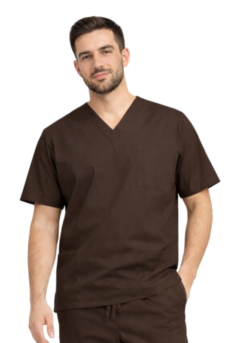 Bluza chirurgiczna męska CLINIC czekoladowy  kolor