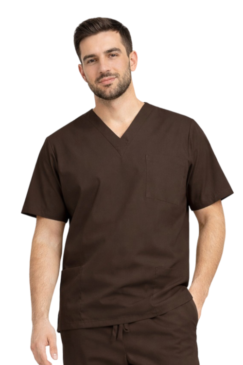 Bluza chirurgiczna męska CLINIC czekoladowy  kolor