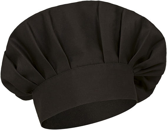 Czapka kucharska szefa kuchni unisex czarna mockup.jpg