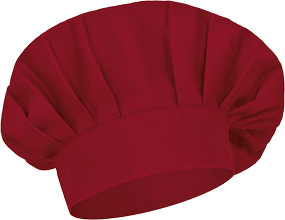 Czapka kucharska szefa kuchni unisex czerwona mockup.jpg