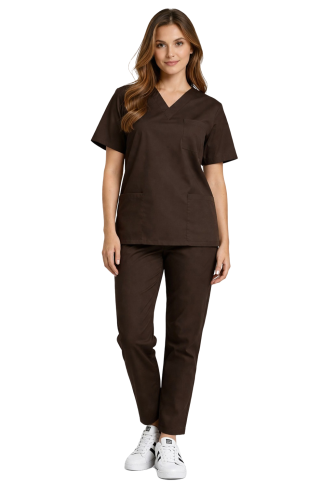 Komplet medyczny CLINIC w kolorze czekoladowym