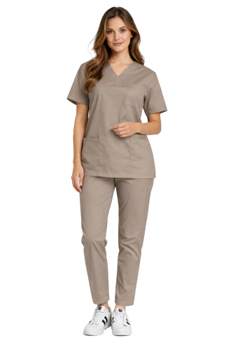 Komplet medyczny CLINIC w kolorze cappucino