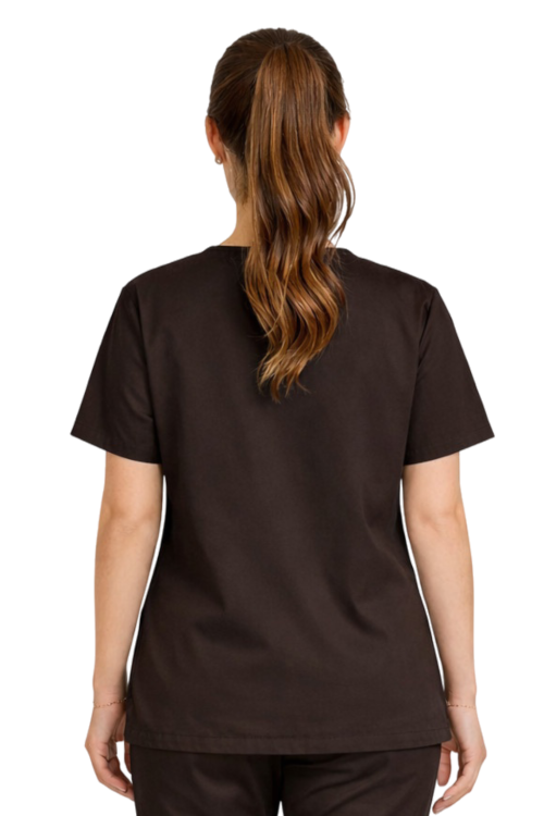 Medyczna bluza damska w kolorze czekoladowym