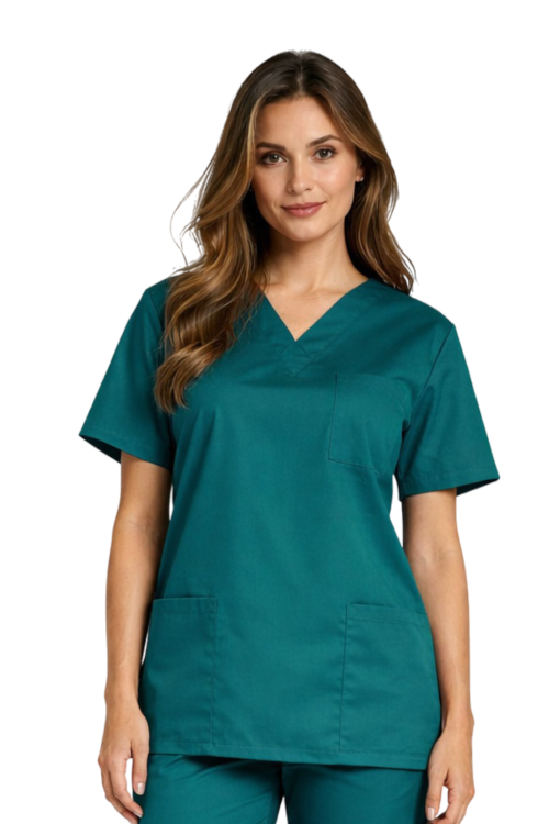 Damska bluza medyczna w kolorze morskim