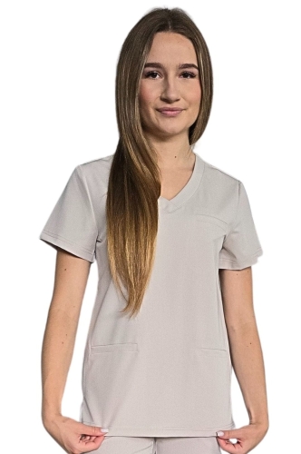 Bluza medyczna damska w jasnym beżu