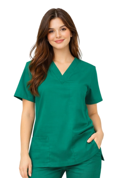 Damska bluza medyczna w kolorze zielonym