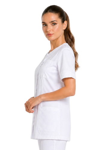 Żakiet medyczny damski w kolorze białym