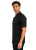 Bluza kucharska męska asymetryczna krótki rekaw kolor czarny widok z boku.png